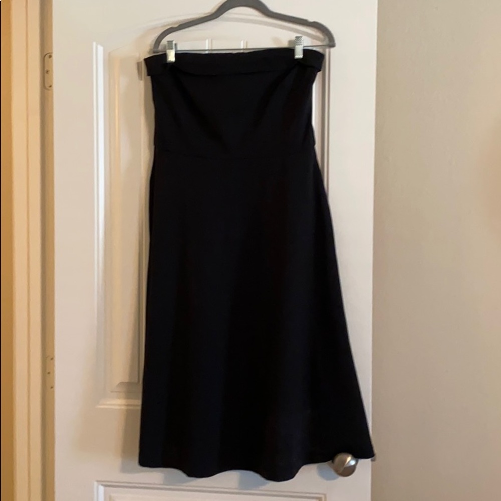 NWT Strapless black dress with bow back detail